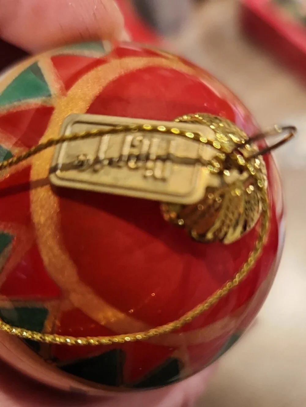 EUC 2017 Pier One Li Bien Hand-Painted Green & Red Ornament Toy Solider